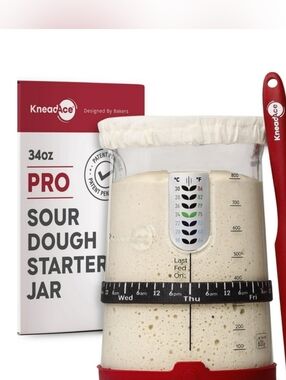 KneadAce 34oz Sourdough Starter Jar NWT